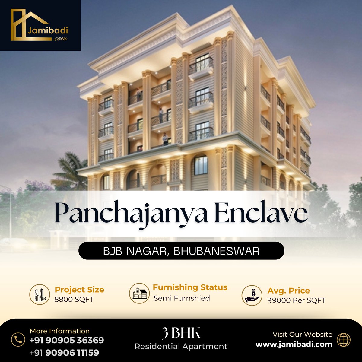 jamibadi_ofc's tweet photo. 🏡 Welcome to Panchajanya Enclave!
Your dream home awaits at BJB Nagar, Bhubaneswar! 3 BHK Residential Apartment.

For More Information:-
🌐 Visit: https://t.co/Hwavbs6ubO
☎️ 90905 36369, 90906 11159

#Jamibadi #LuxuryMeetsNature #SustainableLiving #DreamHome #Realestate #newhome https://t.co/5Tmksbi22F
