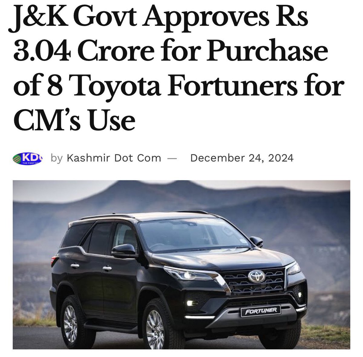 200 units of free power — “No business rules”

Age relaxation for PSI — “No powers”

Rationalization of reservations — “Sub Committee”

BUT shopping spree for King’s Cavalcade —— ALL powers available.

WOW