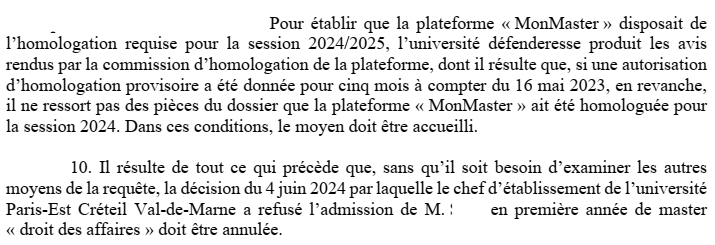 verdieravocat's tweet photo. 💥Ceci n'est pas un poisson d'avril :
La plateforme Mon Master n'a pas été homologuée pour 2024/2025 ! 🤡
C'est ce que juge le Trib. adf de Melun qui reprend mon moyen dans son jugement 20/12/24
TOUS les refus d'admission en Master 2024/2025 sont dès lors illégaux... https://t.co/uOAtIBHzMG