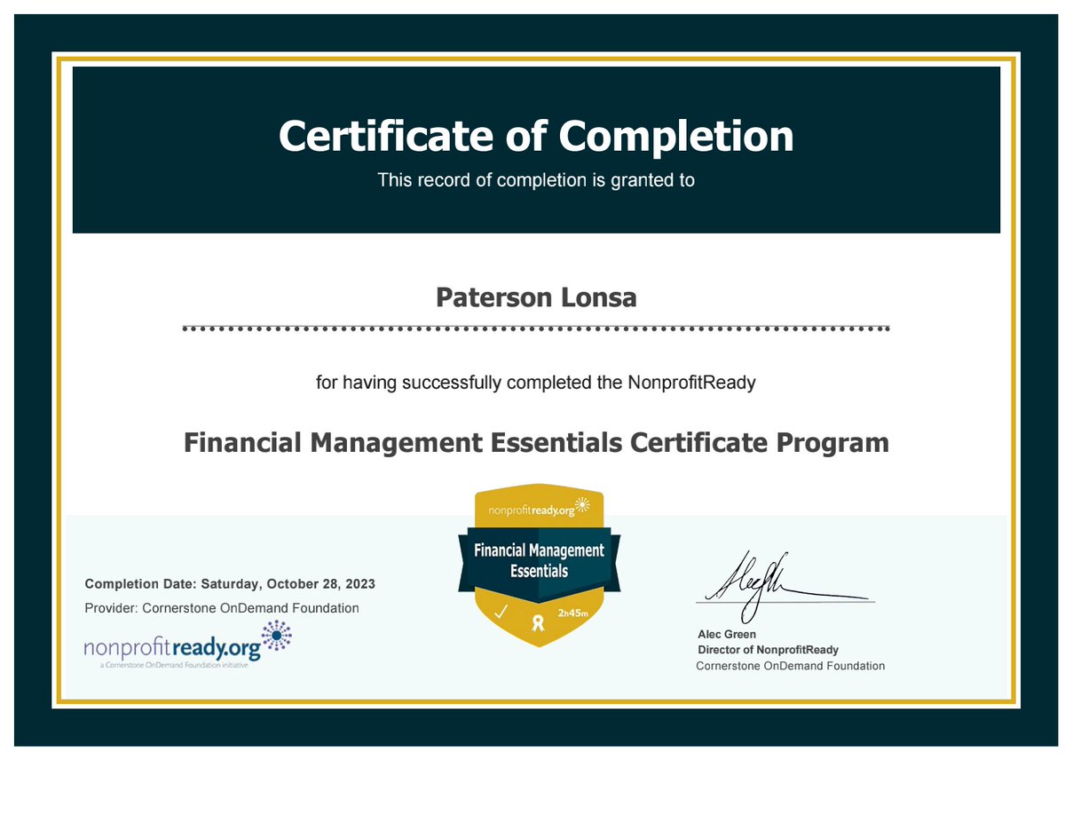 LonsaBrown's tweet photo. Thank you for all 🔥💥👌 I still remember of the course overview : " no money, no mission" - #DavidGreco
* Nonprofit accounting methods
* Roles of personnel ( nonprofit individuals play in the process) in financial management
* Nonprofit audits
* Understanding full cost https://t.co/9xO1W0Leim