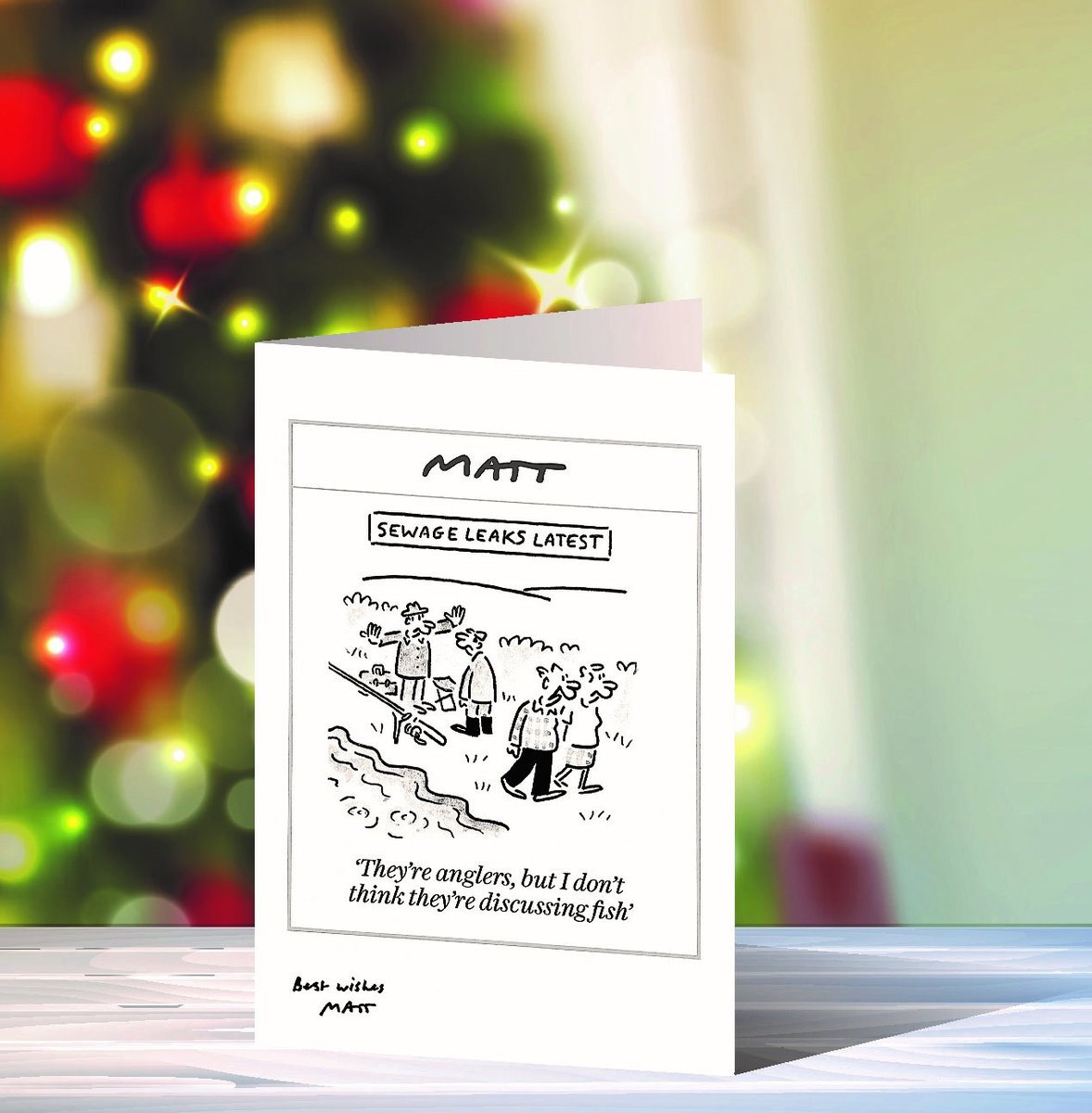 simoncooperfish's tweet photo. Win this Matt signed cartoon in my fiendish Christmas quiz. https://t.co/QPWGziQs6H Happy Christmas from us all at Fishing Breaks, including the fish! #chalkstreams #angling #flyfishing #fishing #rivertest https://t.co/Vek5ZUV8tm