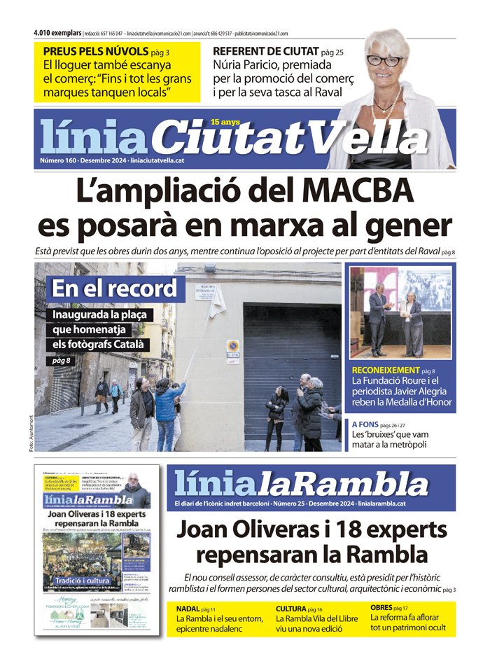 Barcelona Oberta (@barcelonaoberta) on Twitter photo 🔝 <a href="/nuriaparicio/">Nuria Paricio</a> dona de portada que es mereix els semàfors verds de tota la premsa 🫶
A <a href="/liniacv/">Línia Ciutat Vella</a> 🔝 <a href="/nuriaparicio/">Nuria Paricio</a> dona de portada que es mereix els semàfors verds de tota la premsa 🫶
A <a href="/liniacv/">Línia Ciutat Vella</a>