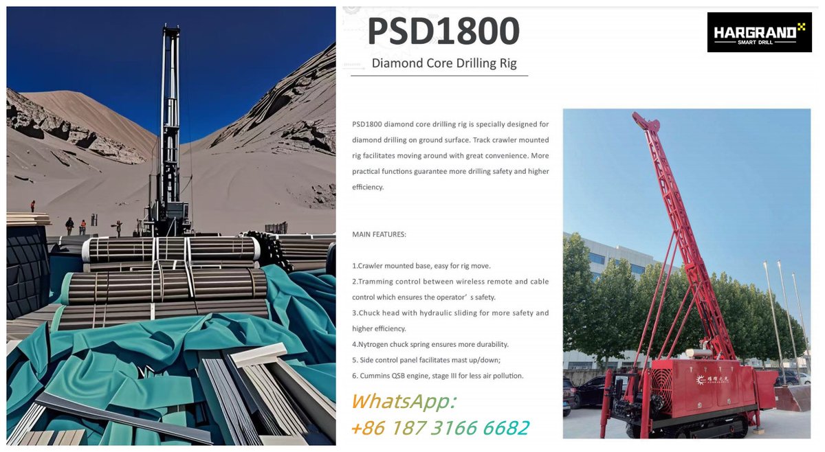 CandaceZhou7's tweet image. YES...
Professional
Drilling Rig &amp;amp; TOOLS
#Geotechnicaldrilling
#Corebits #Drillingrod #Rockdrillingtools
#Explorationdrilling #Diamondbits #Diamondcoredrilling #Corebarrels #Wirelinedrilling #Drillingrig #Mineralexploration #Groundinvestigation #Siteinvestigation