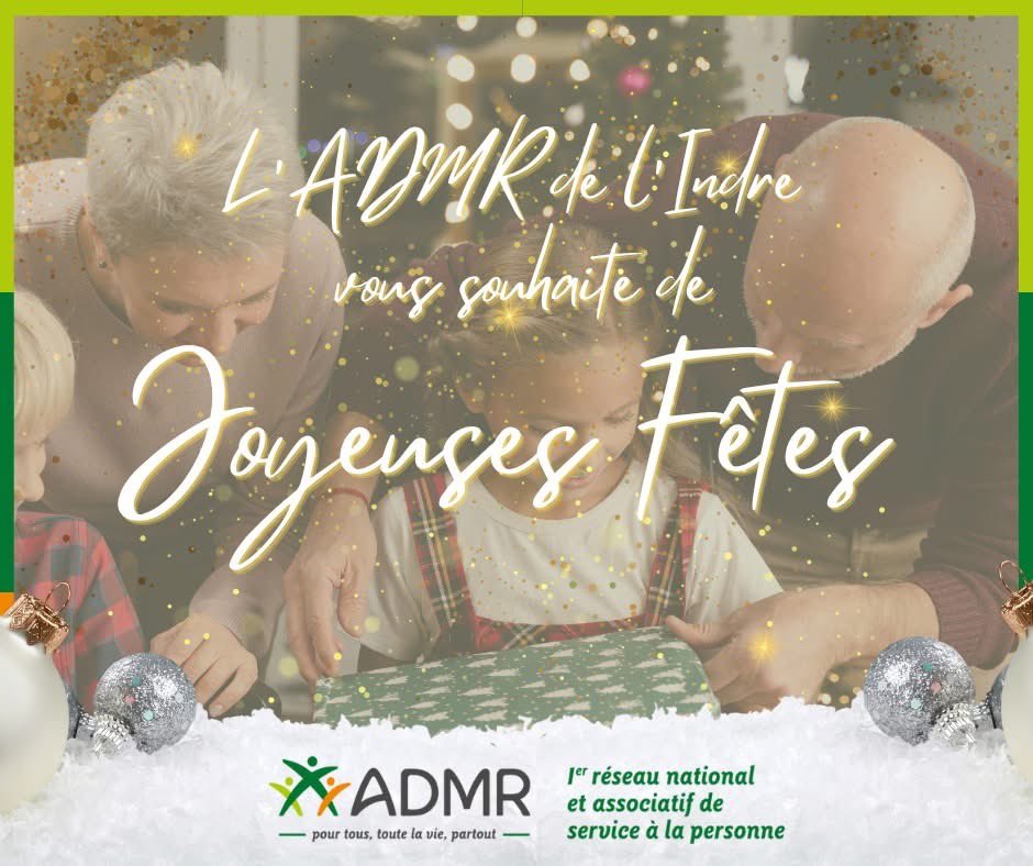 L’ADMR de l’Indre vous souhaite de joyeuses fêtes de fin d’année ! 🎁🎄

Que cette période soit remplie de joie et de bonheur avec vos proches ! 👥

#Noel #Christmas2024 #JoyeusesFêtes