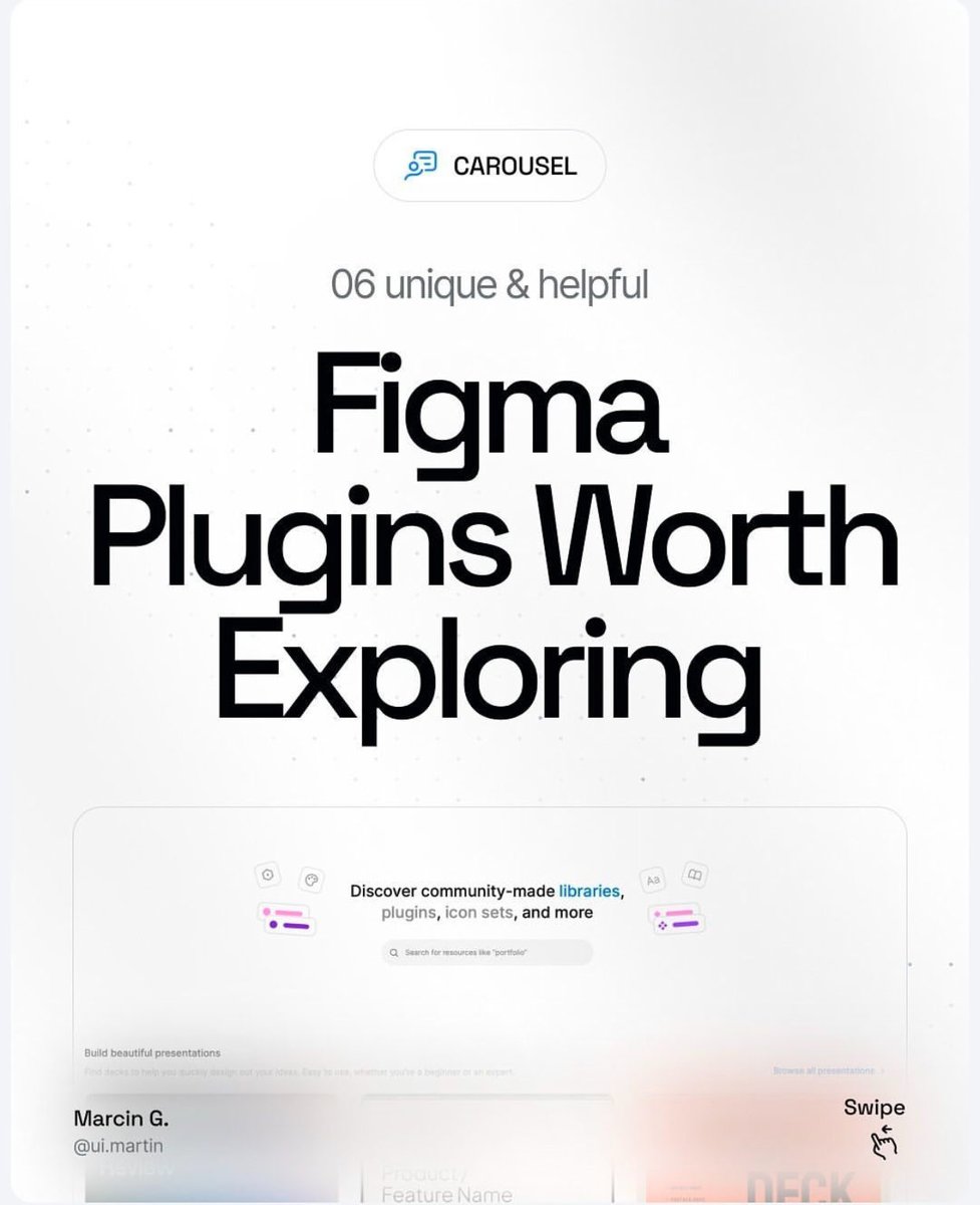 Nelsonyolemi1's tweet image. UI/UX Designers, check out this article: &apos;06 unique &amp;amp; helpful Figma Plugins Worth Exploring.&apos; It&apos;s quite detailed; explore it further if you can. It might be useful to you in some way.

Credit: @uxuimartin 
Retweet &amp;amp; Save For Later ❤️