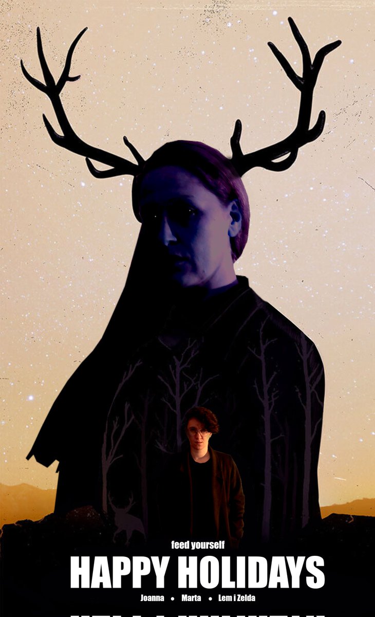 Happy holidays! May you spend this time with people that you care about and they care about you! 
P.s.
Every year I make a cursed holiday postcard, so here you go.