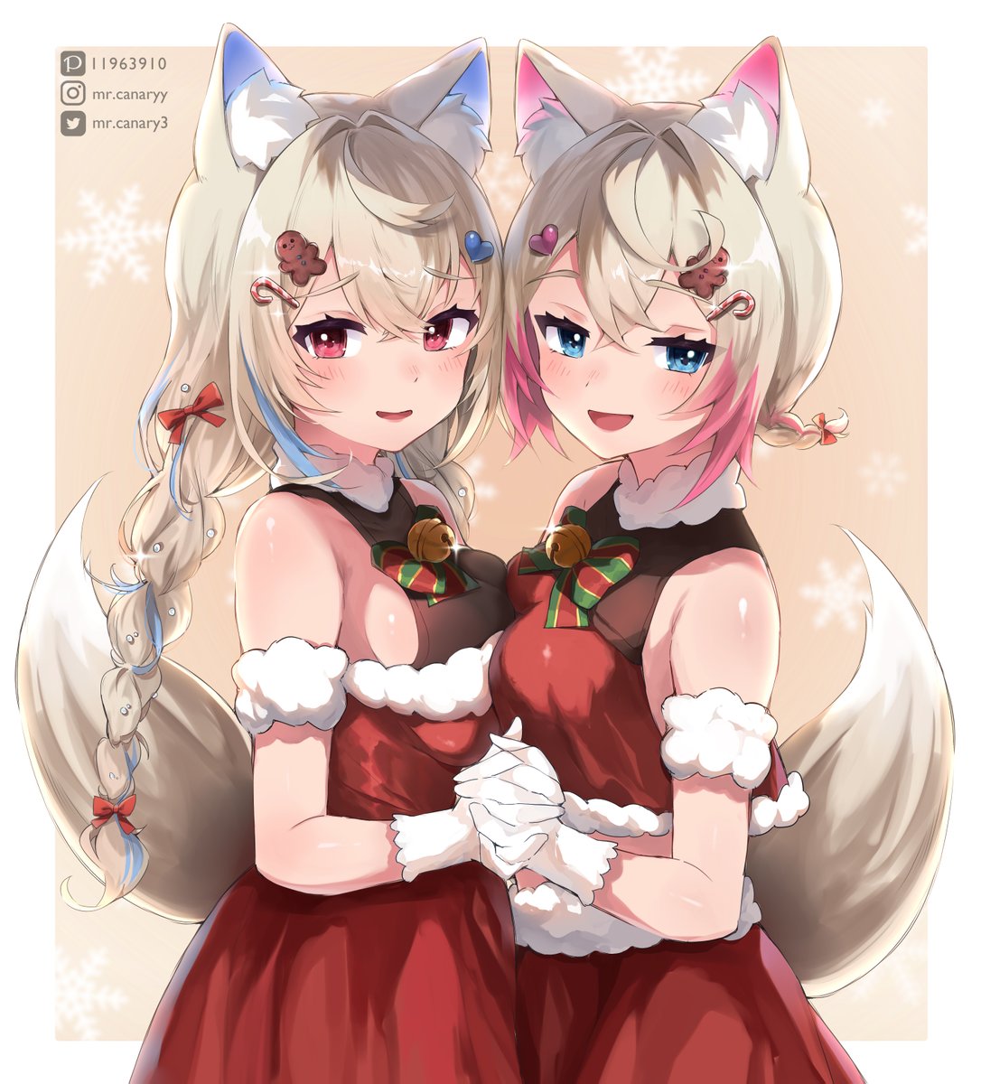 🎄メリークリスマス🎄
I draw BAU~BAU~~~

#FUWAMOCO 
#モココ・アビスガード
#フワワ・アビスガード