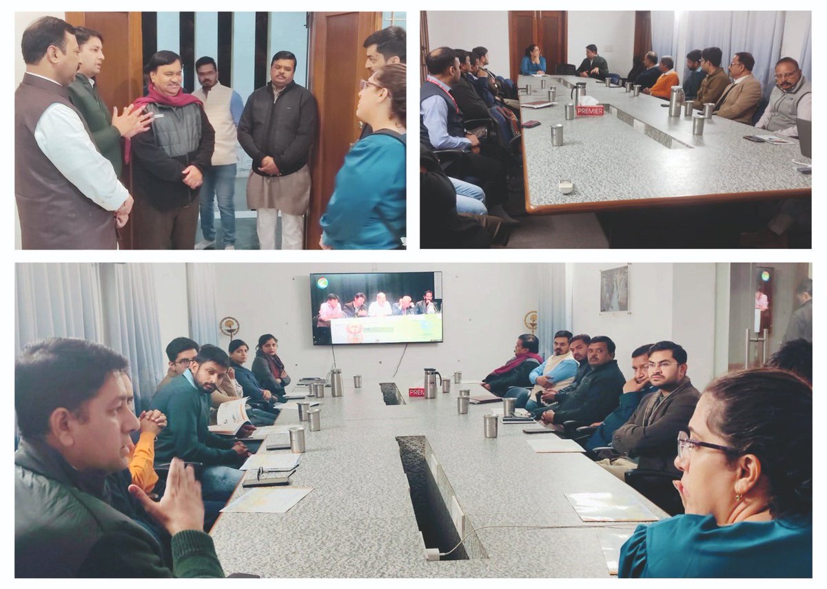 NARMADA SAMAGRA (@narmada_samagra) on Twitter photo A noteworthy meeting took place on 23.12.24 at "Nadi Ka Ghar", Bhopal with <a href="/AmsNoa/">Noa Amsalem</a>, Israeli Water Attaché, and <a href="/neeraj_gahlawat/">Neeraj Gahlawat</a>, Sr. Water Resources Specialist from the <a href="/IsraelinIndia/">Israel in India</a>.
#Narmada #Israel #Water #River #Technology #Collaboration #Policy #MadhyaPradesh #India A noteworthy meeting took place on 23.12.24 at "Nadi Ka Ghar", Bhopal with <a href="/AmsNoa/">Noa Amsalem</a>, Israeli Water Attaché, and <a href="/neeraj_gahlawat/">Neeraj Gahlawat</a>, Sr. Water Resources Specialist from the <a href="/IsraelinIndia/">Israel in India</a>.
#Narmada #Israel #Water #River #Technology #Collaboration #Policy #MadhyaPradesh #India