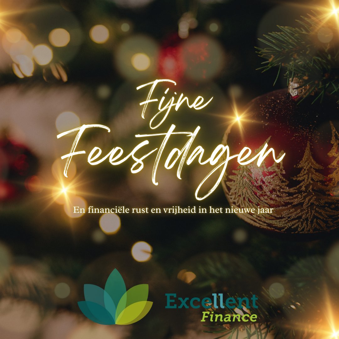 Fijne Feestdagen en financiële rust en vrijheid in het nieuwe jaar. 🎄🎅🤶🎆🎇
#ExcellentFinance