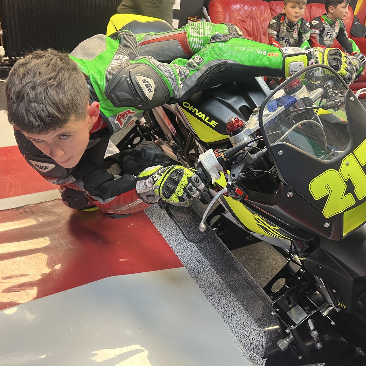HudsonKaiCooper's tweet photo. Wicked fun on the moto trainer yesterday, trying out the @UkOhvale with a GP2 on it.

A UK first too 

#ohvale @Ohvale #gp2 #190cc https://t.co/ZC3Y5dgQ1l