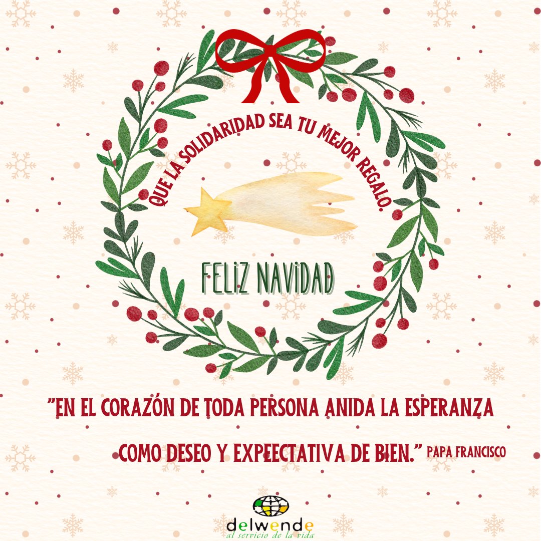 delwendeong's tweet photo. DELWENDE AL SERVICIO DE LA VIDA desea a todos una Feliz Navidad y un año nuevo lleno de paz y solidaridad para todos los pueblos de la tierra... https://t.co/OiuWfRAe9F