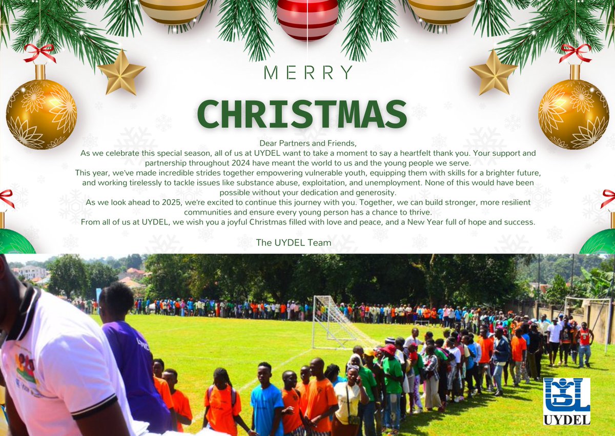 Merry Christmas and a Happy New Year to all UYDEL Friends and Partners 🎄