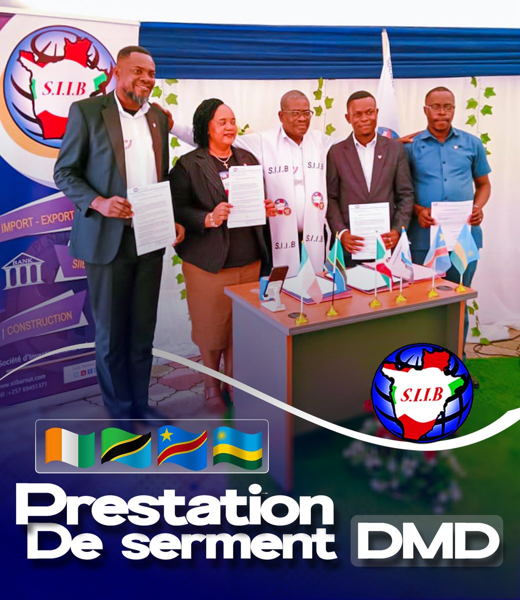 SiibNetwork_Pi's tweet photo. En date du 21 Décembre 2024, nous avons l'immense plaisir de célébrer la prestation de serment de nos nouveaux Deputy Manager Director (DMD), qui représenteront SIIB dans leur pays avec fierté et engagement. ✨

@PiCoreTeam

#SIIBBurundi #pinetwork #PrestationsDeSerment #DMD https://t.co/Ibi8aHr51p