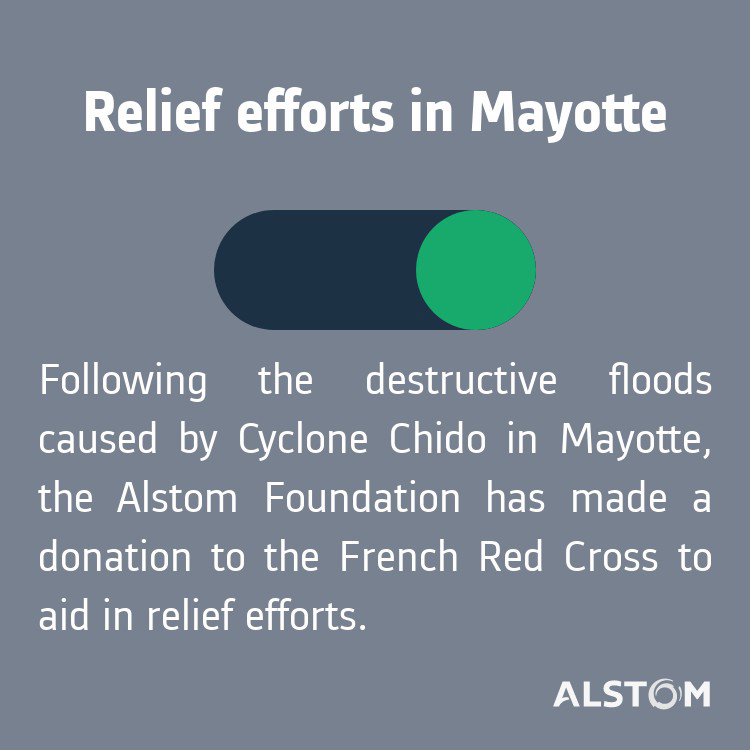 Alstom Foundation (@alstomfondation) on Twitter photo In response to the severe floods caused by Cyclone Chido, we have made a donation to the <a href="/CroixRouge/">Croix-Rouge fr</a> for relief operations in Mayotte. In response to the severe floods caused by Cyclone Chido, we have made a donation to the <a href="/CroixRouge/">Croix-Rouge fr</a> for relief operations in Mayotte.