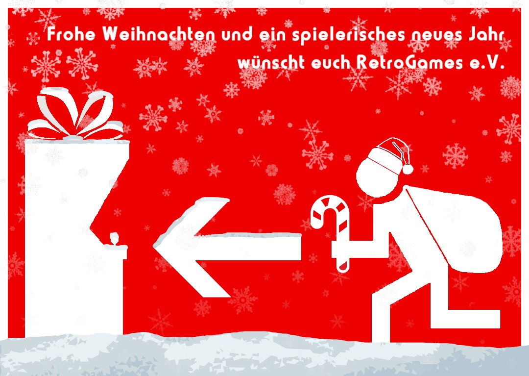 Frohe Weihnachten euch allen! 🎄 Genießt die Zeit mit euren Liebsten und ein tolles Festessen.

Danke für ein fantastisches Jahr 2024 voller Begeisterung, Gespräche und Engagement!

Möge der Highscore mit euch sein! 🕹️