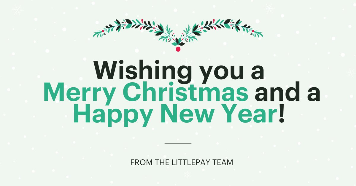 🎄 Seasons greetings from all of us at Littlepay! Wishing you a joyful and relaxing holiday season, and a happy new year. 🎉