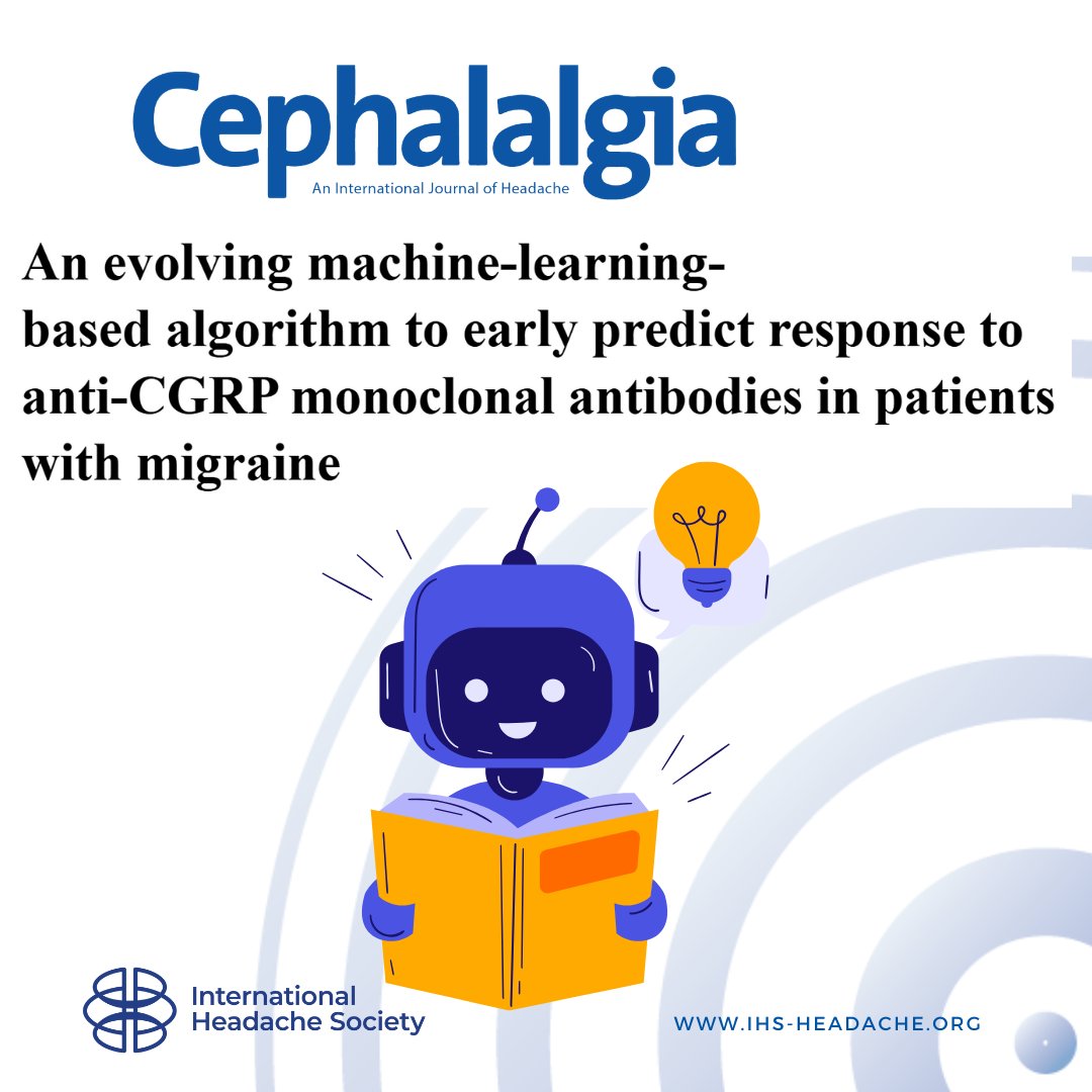 Cephalalgia (@jcephalalgia) on Twitter photo The machine-learning based tool holds promise in the prediction of treatment outcomes for patients with migraine undergoing anti-CGRP/R mAbs.
journals.sagepub.com/doi/10.1177/03…
#migraine #headache #brain #pain #neurology #neuroscience
<a href="/dgarciaazorin/">David García Azorín</a>
<a href="/MRomozzi/">Marina Romozzi</a> The machine-learning based tool holds promise in the prediction of treatment outcomes for patients with migraine undergoing anti-CGRP/R mAbs.
journals.sagepub.com/doi/10.1177/03…
#migraine #headache #brain #pain #neurology #neuroscience
<a href="/dgarciaazorin/">David García Azorín</a>
<a href="/MRomozzi/">Marina Romozzi</a>