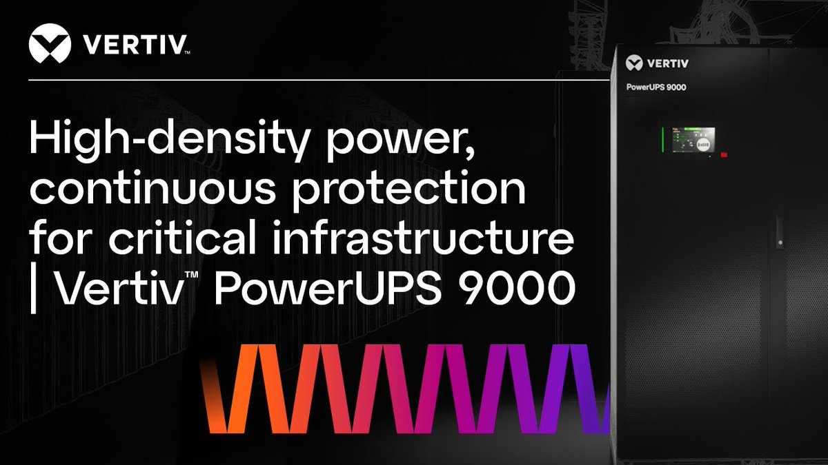 Vertiv's tweet photo. Minimize downtime and safeguard critical systems with the Vertiv™ PowerUPS 9000. Its energy-efficient design enhances your power management strategy while delivering reliable power protection for your infrastructure. Visit us to learn more. https://t.co/eCoqjha0yl

#UPSSystem https://t.co/BLetrGHZKj