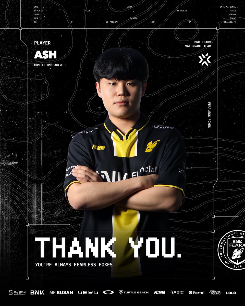 BNKFEARXLoL's tweet image. 이별의 아쉬움을 뒤로하며, 함께한 2024년의 모든 순간은 우리에게 특별한 기억으로 남을 것입니다.
한계를 뛰어넘은 선수들 그리고 열정으로 함께해 준 코칭 스태프분들께 진심으로 감사드리며, 앞으로도 힘찬 응원을 보냅니다.

NakJi
Ash
JaebiN
WIX
Secret
Munghoon
XyuN