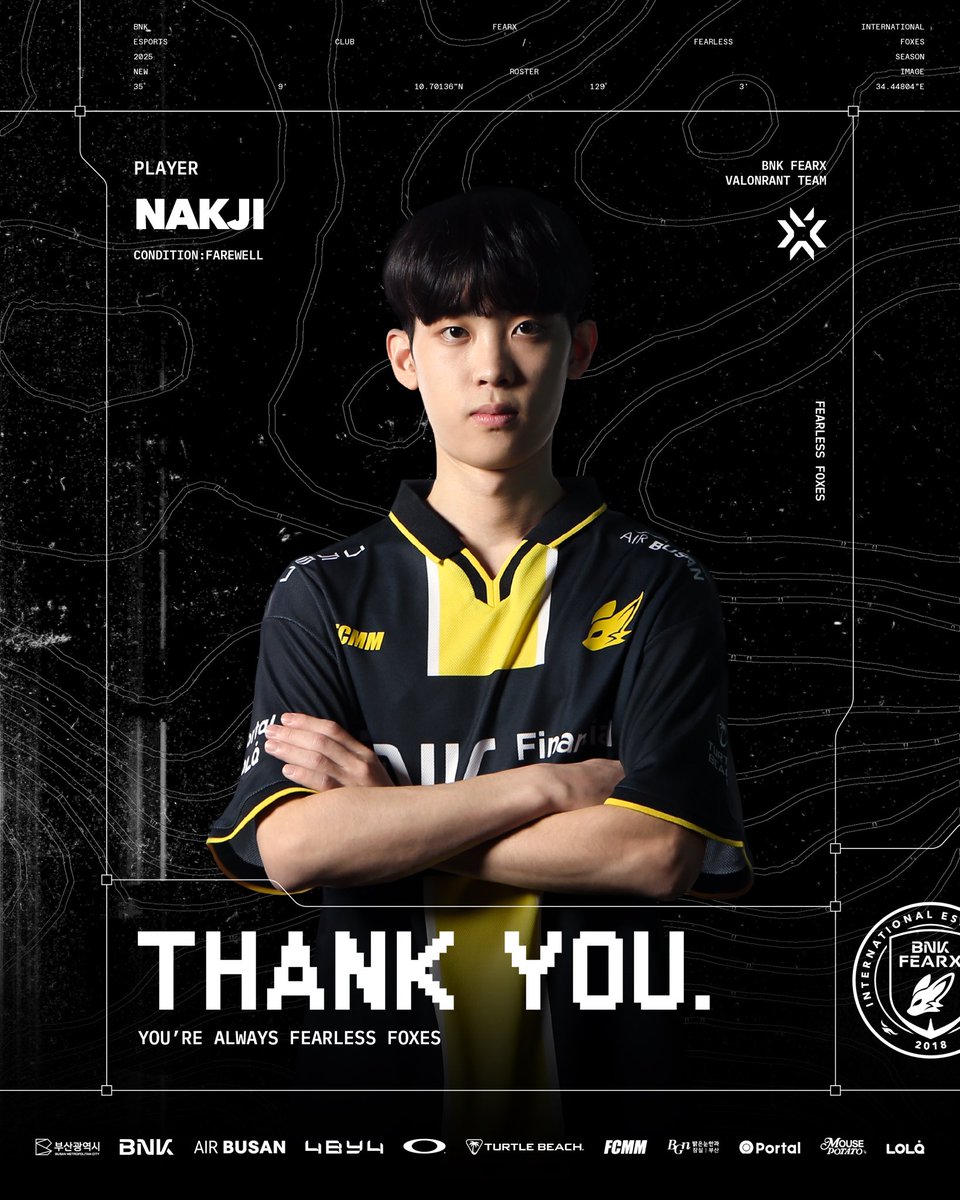 BNKFEARXLoL's tweet image. 이별의 아쉬움을 뒤로하며, 함께한 2024년의 모든 순간은 우리에게 특별한 기억으로 남을 것입니다.
한계를 뛰어넘은 선수들 그리고 열정으로 함께해 준 코칭 스태프분들께 진심으로 감사드리며, 앞으로도 힘찬 응원을 보냅니다.

NakJi
Ash
JaebiN
WIX
Secret
Munghoon
XyuN