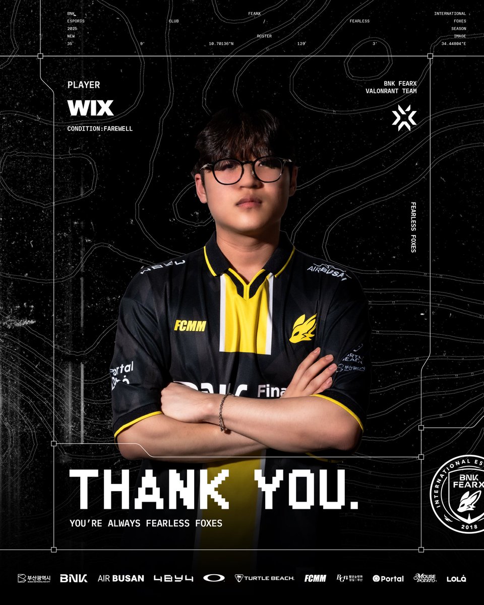 BNKFEARXLoL's tweet image. 이별의 아쉬움을 뒤로하며, 함께한 2024년의 모든 순간은 우리에게 특별한 기억으로 남을 것입니다.
한계를 뛰어넘은 선수들 그리고 열정으로 함께해 준 코칭 스태프분들께 진심으로 감사드리며, 앞으로도 힘찬 응원을 보냅니다.

NakJi
Ash
JaebiN
WIX
Secret
Munghoon
XyuN