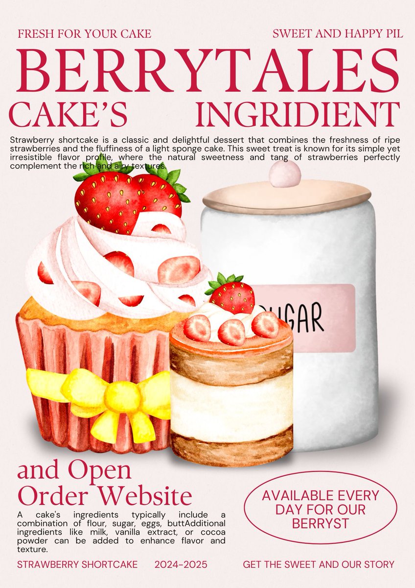 ᅠ
𖢷 Behind the beautiful cakes arranged behind the display case, special ingredients are also present. With much love and happiness, the cakes are baked to perfection, presenting a tantalising fragrance to attract everyone to stop by for a look! 
ᅠ