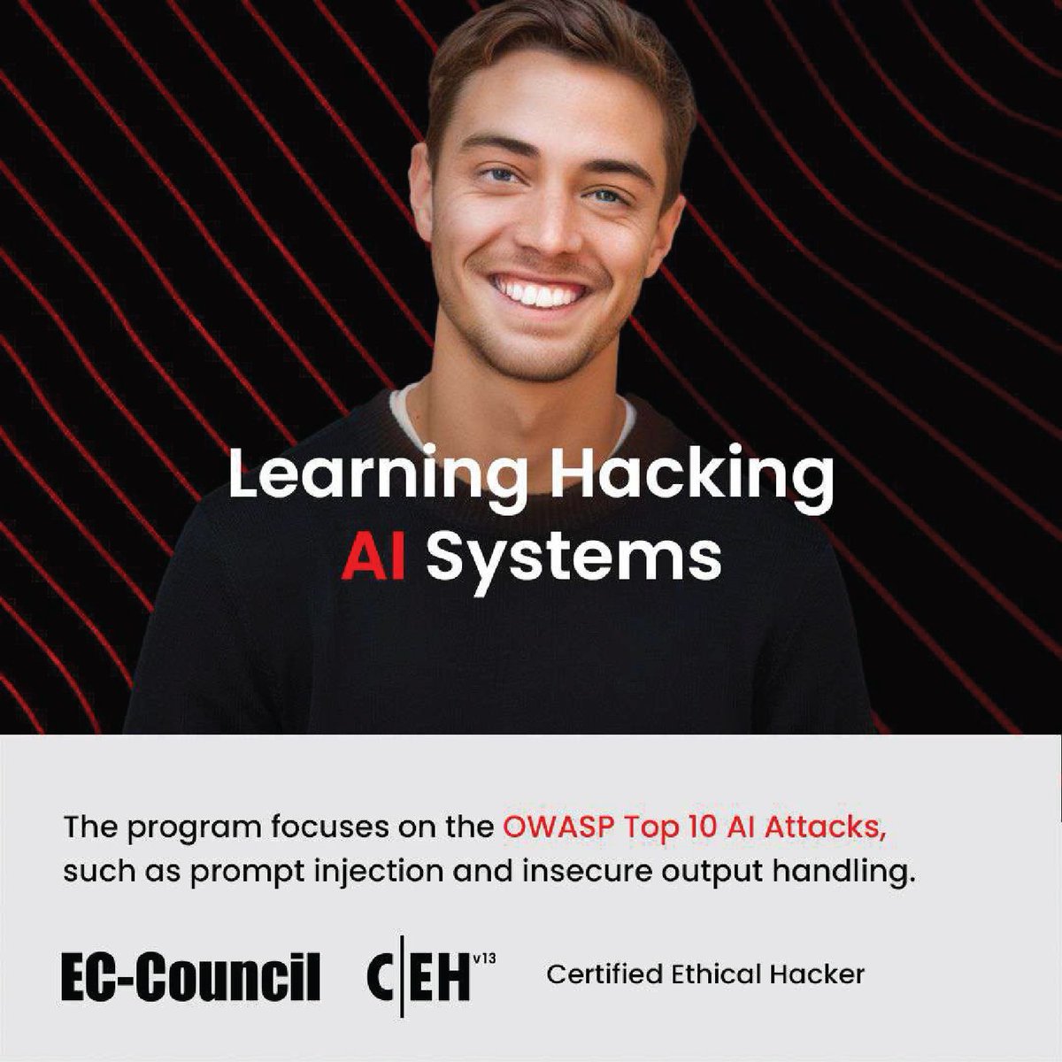 ECCOUNCIL's tweet image. Over 90% of security professionals believe AI is critical for future cybersecurity defenses. The latest Certified Ethical Hacker credential bridges the AI skills gap with immersive, hands-on learning. Learn more: buff.ly/3CwnEQw

#ceh #ethicalhacking #ethicalhacker…