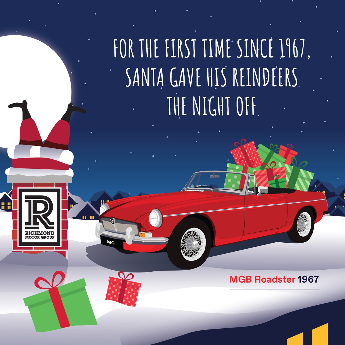 🎅 Santa’s Ride Just Got an Upgrade! 🎅

For the first time since 1967, Santa gave his reindeer the night off – and we think they’ll approve of his new set of wheels! 🎁🚗

From all of us at Richmond Motor Group, we wish you a magical Christmas Eve filled with festive joy!