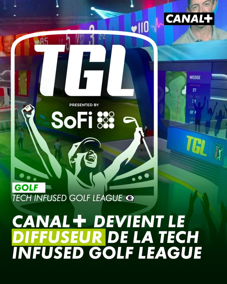 La TGL est la nouvelle ligue de golf par équipe fondée par TMRW Sports de Tiger Woods et Rory McIlroy, en partenariat avec le PGA TOUR. 🤩

👉 L'accord porte sur 15 matchs, les demi­-finales et la finale pour CANAL+

<a href="/PGATOUR/">PGA TOUR</a>