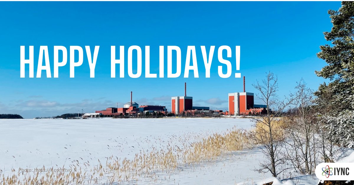 IYNC's tweet photo. ๐ Happy Holidays from IYNC! ๐ Wishing our members, partners, and the global youth community joy and inspiration for 2025. Together, letโs innovate for a cleaner, sustainable future! Thank you for being part of our journey! #HappyHolidays #IYNC #CleanEnergy #NuclearYouth https://t.co/XbS9KeAPzr