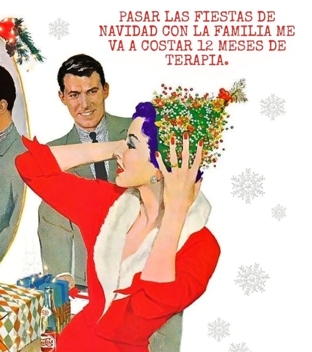 Livia_en_Roma's tweet photo. Pues yo os felicito la Vida y la Navidad con estas postales de la fantástica artista Moon Collage (buscadla en IG). El espíritu navideño lo tengo un poco torcido, pero qué demonios. Carpe Diem. https://t.co/WpoxDEDsVv
