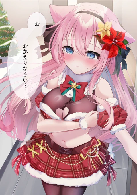 家に帰ったらかわいいサンタさんがお出迎えしてくれた 