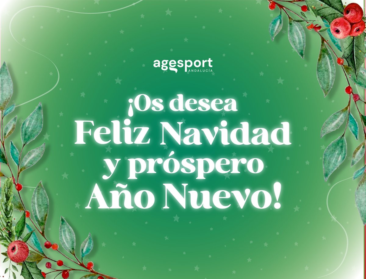 ¡Feliz Navidad de parte de AGESPORT! 🎄