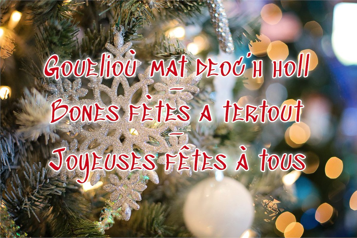 Hetañ a ra skipailh Kevre Breizh gouelioù mat deoc’h evit fin ar bloaz •
L’eqhipe de Kevre Breizh vouz souète de bones fètes ao bout de l’an •
L’équipe de Kevre Breizh vous souhaite de joyeuses fêtes de fin d’année