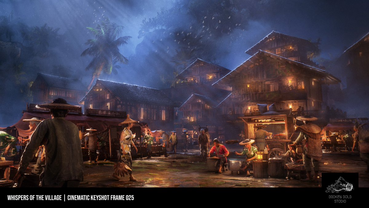Presenting 'Whispers of the Village,' our in-house project crafted by our talented Environmental Artist &amp; Cinematographer Yogesh Chaudhari, guided by Art Director Diptangshu Debnath. A timeless tale of lantern-lit nights, bustling markets, and the enduring spirit of community.