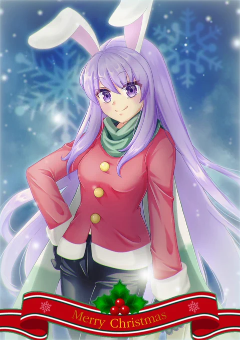 メリークリスマスオリキャラ【シオン】のサンタコスチュームです#イラスト#クリスマス #サンタ#オリキャラ#女の子イラスト 