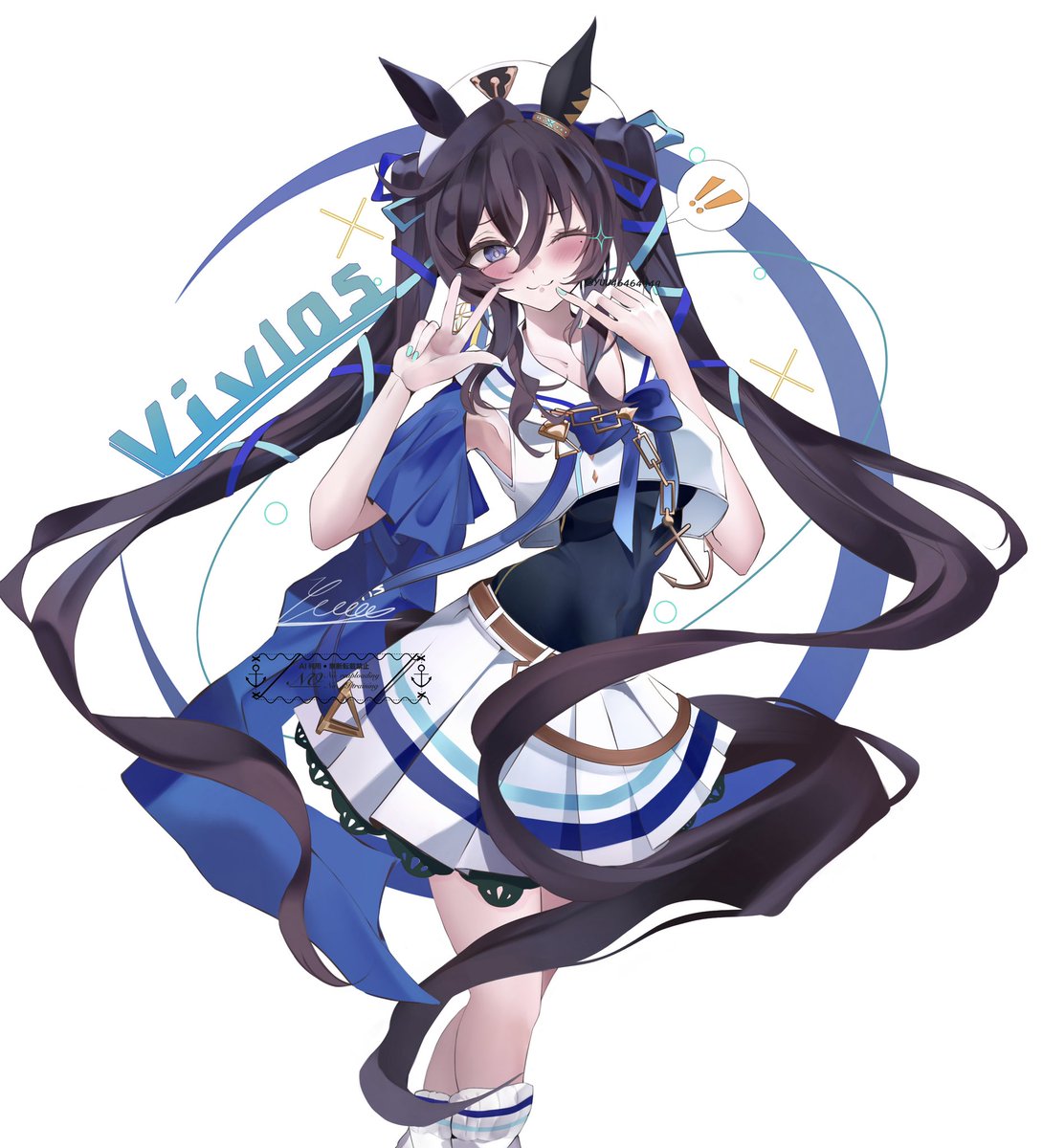 ウマ娘「ヴィブち描きました!#ウマ娘 #ヴィブロス 」|結城由羽の