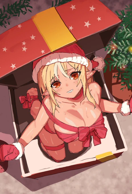 プレゼントはわ・た・し!…なーんちゃって、てへへ 