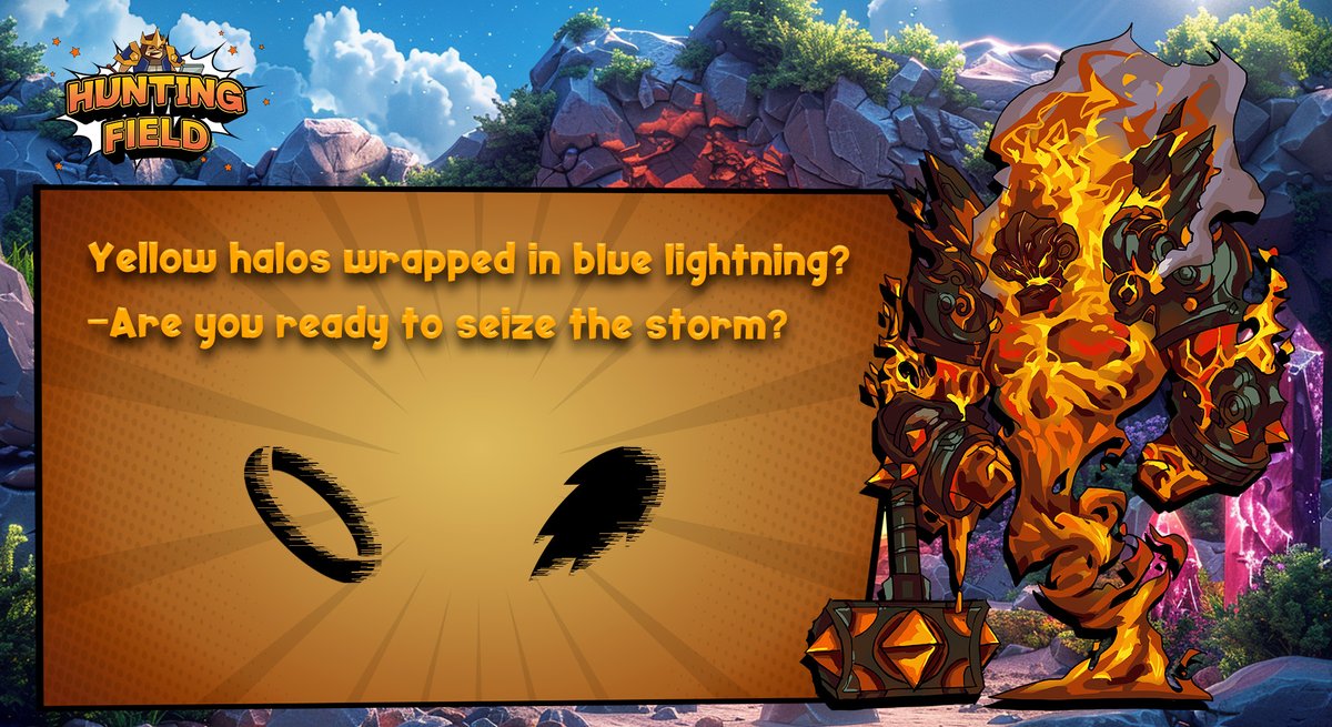 Hunting_Field_'s tweet photo. Hunters, beware! ⚠️
A massive new hunting ground is on the horizon, bringing thrilling hunting events!
Yellow halos wrapped in blue lightning?—are you ready to seize the storm? 🌩️🎯
HuntingField:Play now Earn now🎮💰
#HuntingField https://t.co/jYpqDn8F2I