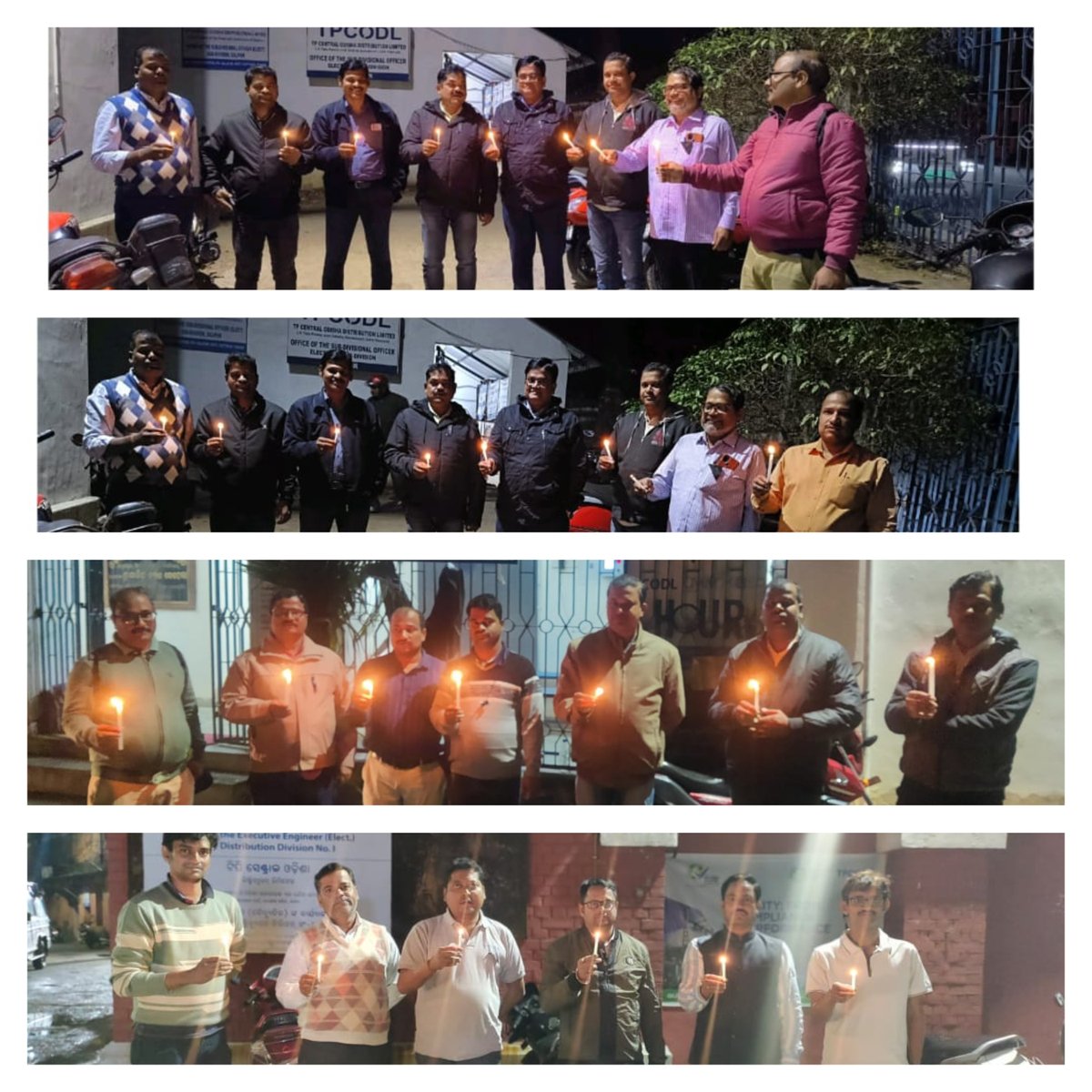 CescoService's tweet photo. The peaceful &amp; democratic #candlelightprotest by erstwhile #CESUEngineers against harassment and vindictive actions aimed at suppressing  lawful voices by #TPCODL management enters its 10th day! 🔥✊#Candlelightprotest #BlackBadges #EngineersRights  #TataPower #TPOdishaDiscoms https://t.co/NrvQK3n0Qf