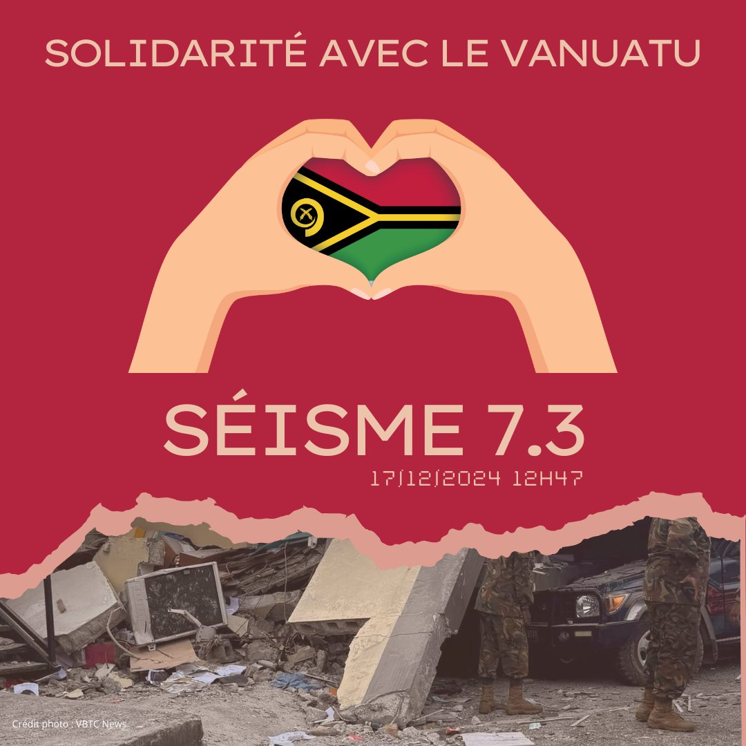 Il y a une semaine jour pour jour, un #séisme de magnitude 7.3 a frappé Port-Vila au #Vanuatu laissant de nombreuses victimes démunies et en détresse. En cette période de fêtes, aidons les familles sinistrées à se relever. 🙏

Pour donner : helloasso.com/associations/p…