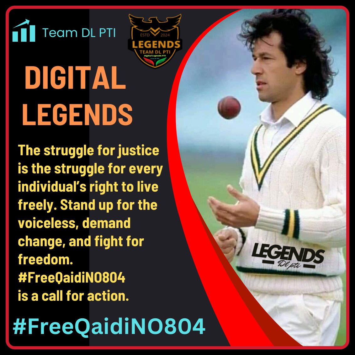 JanKaptain804's tweet photo. The resilience of Imran Khan in the face of adversity inspires us all. His imprisonment will only strengthen the movement for justice. #StandWithImran"
@TAPTI1_
@TeamDigitaLegnd
#FreeQaidiNO804 https://t.co/fCv2UQgLjs
