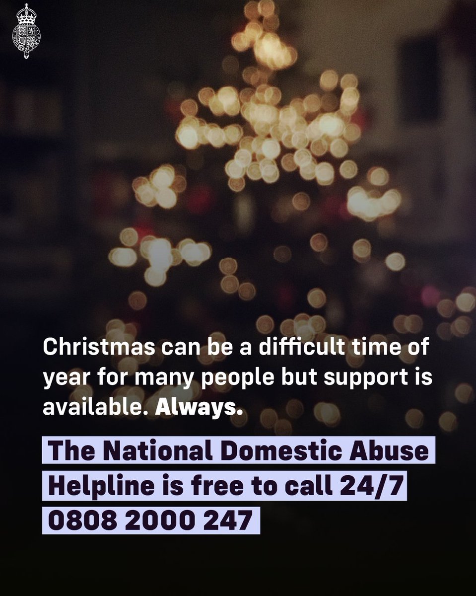 You are not alone this holiday season. 

If you or someone you know is at risk of domestic abuse, help is just a call away. 

You can also reach out via <a href="/RefugeCharity/">Refuge</a>'s free live chat for support.