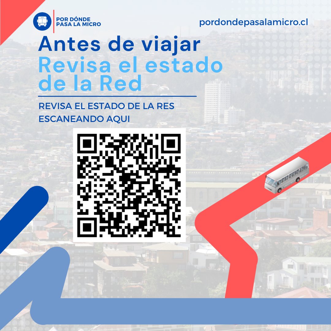 PdplmV's tweet photo. Revisa el estado de la red de #TransportePúblico de #Valparaíso antes de viajar, en este enlace: https://t.co/tVMU4q1WQM https://t.co/E01wcF6R1n