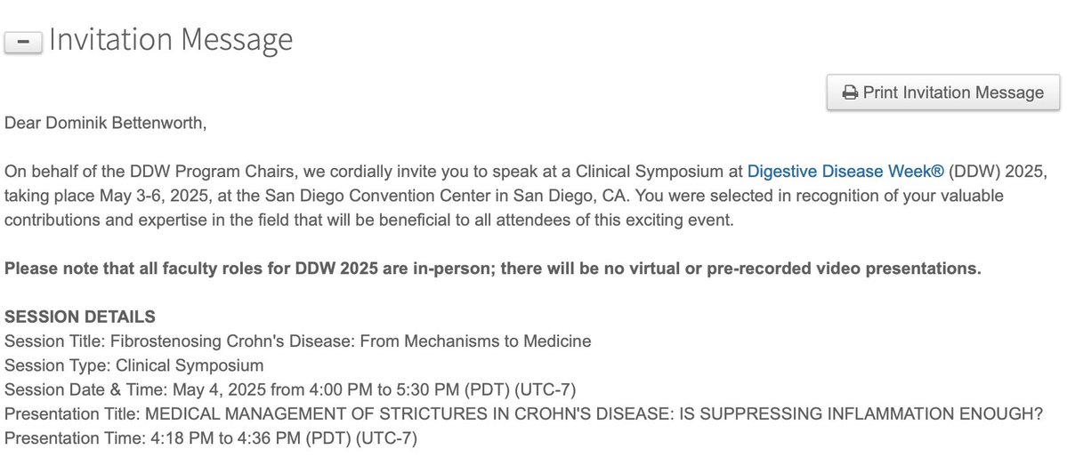 Dominik Bettenworth (@bettenworthdb) on Twitter photo Thrilled & grateful to the #AGA for inviting me to speak at #DDW2025 on the topic of Fibrostenosing CD. Looking forward to sharing insights and discussing the latest advancements in this #IBD area!
<a href="/Y_ECCO_IBD/">Y-ECCO</a> <a href="/fgomollon/">Fernando Gomollón</a> <a href="/alearmuzzi/">alessandro armuzzi</a> <a href="/FernandoMagro6/">Fernando Magro</a> <a href="/IBD_FloMD/">Florian Rieder</a> <a href="/DignassAxel/">Axel Dignass</a> Thrilled & grateful to the #AGA for inviting me to speak at #DDW2025 on the topic of Fibrostenosing CD. Looking forward to sharing insights and discussing the latest advancements in this #IBD area!
<a href="/Y_ECCO_IBD/">Y-ECCO</a> <a href="/fgomollon/">Fernando Gomollón</a> <a href="/alearmuzzi/">alessandro armuzzi</a> <a href="/FernandoMagro6/">Fernando Magro</a> <a href="/IBD_FloMD/">Florian Rieder</a> <a href="/DignassAxel/">Axel Dignass</a>