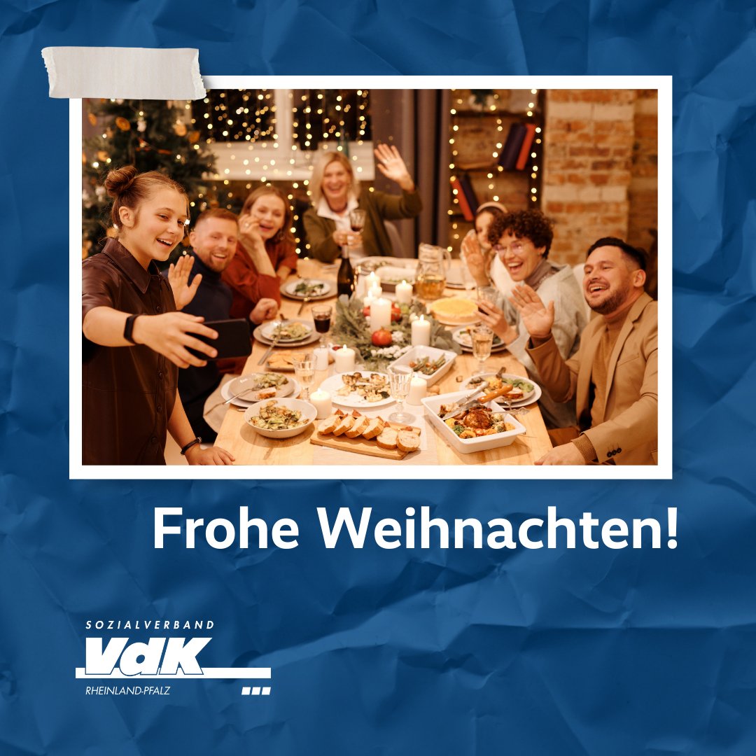VdK_RLP's tweet photo. Der Sozialverband VdK Rheinland-Pfalz wünscht einen frohen #Heiligabend. 🎄❤️ Zu dieser besinnlichen Zeit hoffen wir, dass Ihr ein wenig zur Ruhe kommt und viel Kraft im Kreise Eurer Liebsten tanken könnt. Frohe Weihnachten! ☃️
#VdKRLP #Heiligabend #Weihnachten https://t.co/SDc3prOzdY