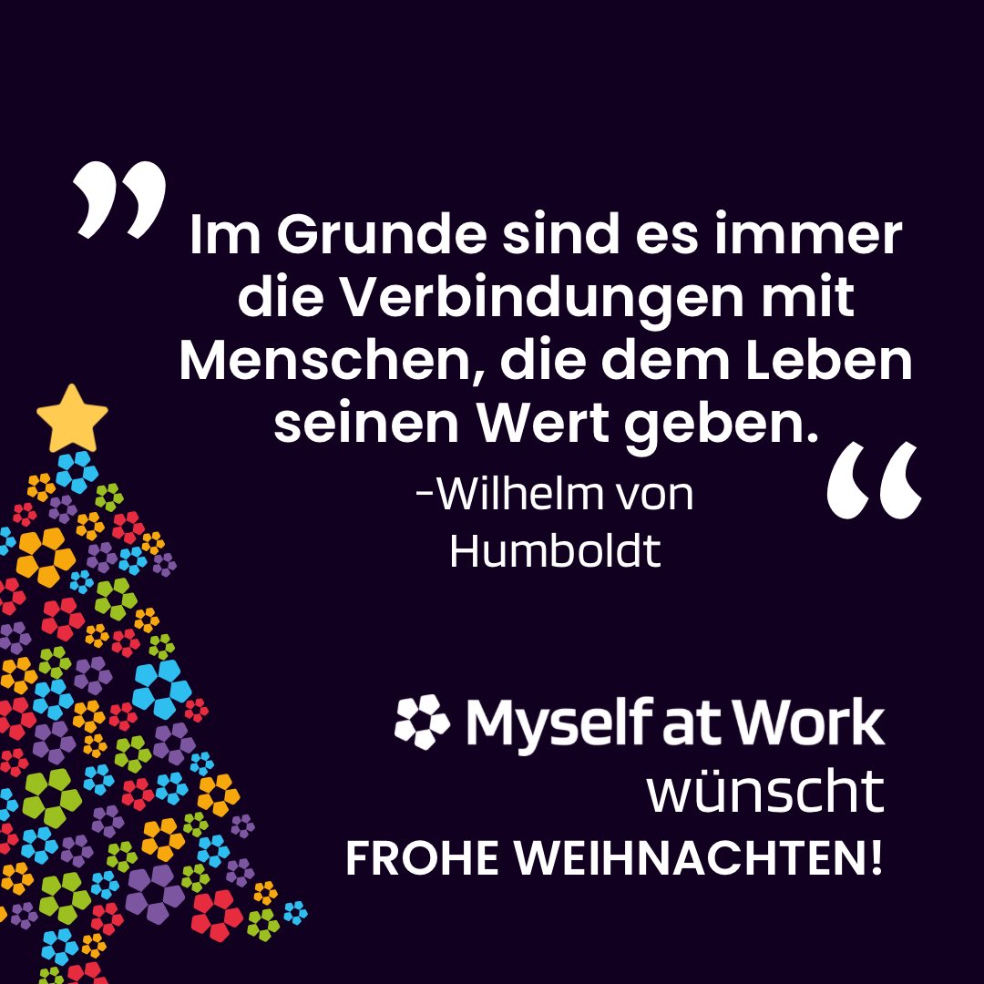 Myself at Work wünscht Ihnen und Ihren Lieben ein frohes und besinnliches Weihnachtsfest! 🎄✨