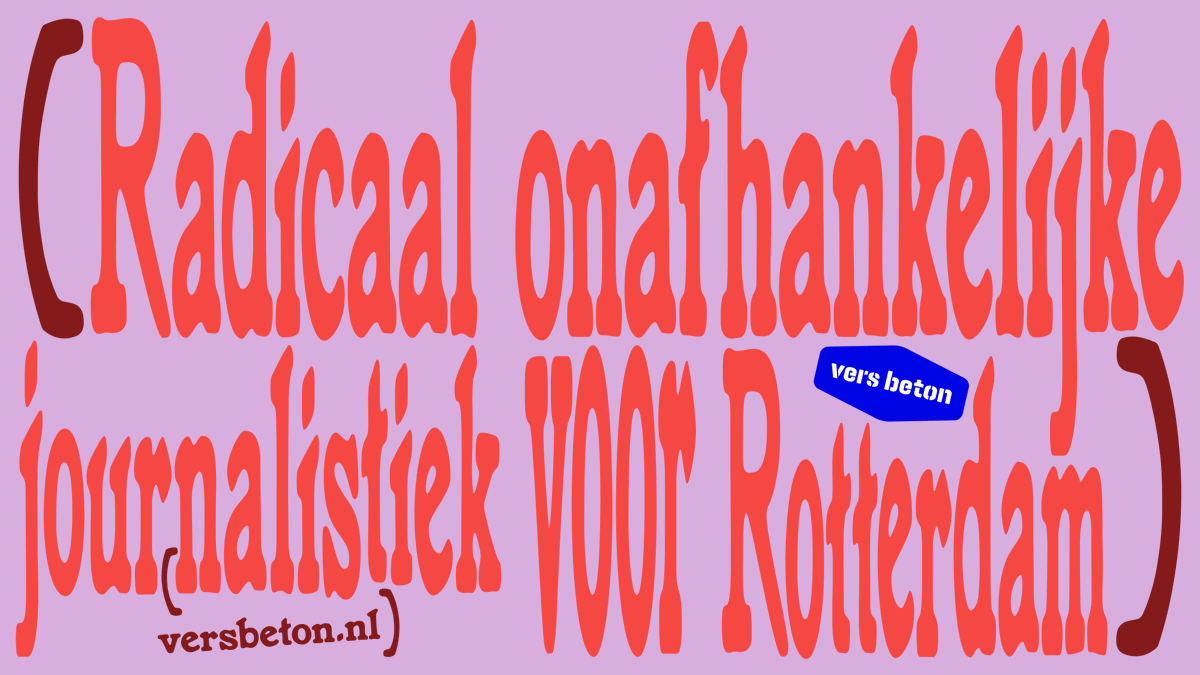 🌍 Wil jij bijdragen aan een betere stad? Dat begint met goede lokale journalistiek.
💬 Steun ons en profiteer nog 9 dagen van een flinke korting:
💶 voor maar €50 per jaar in plaats van €75!
versbeton.nl/steun