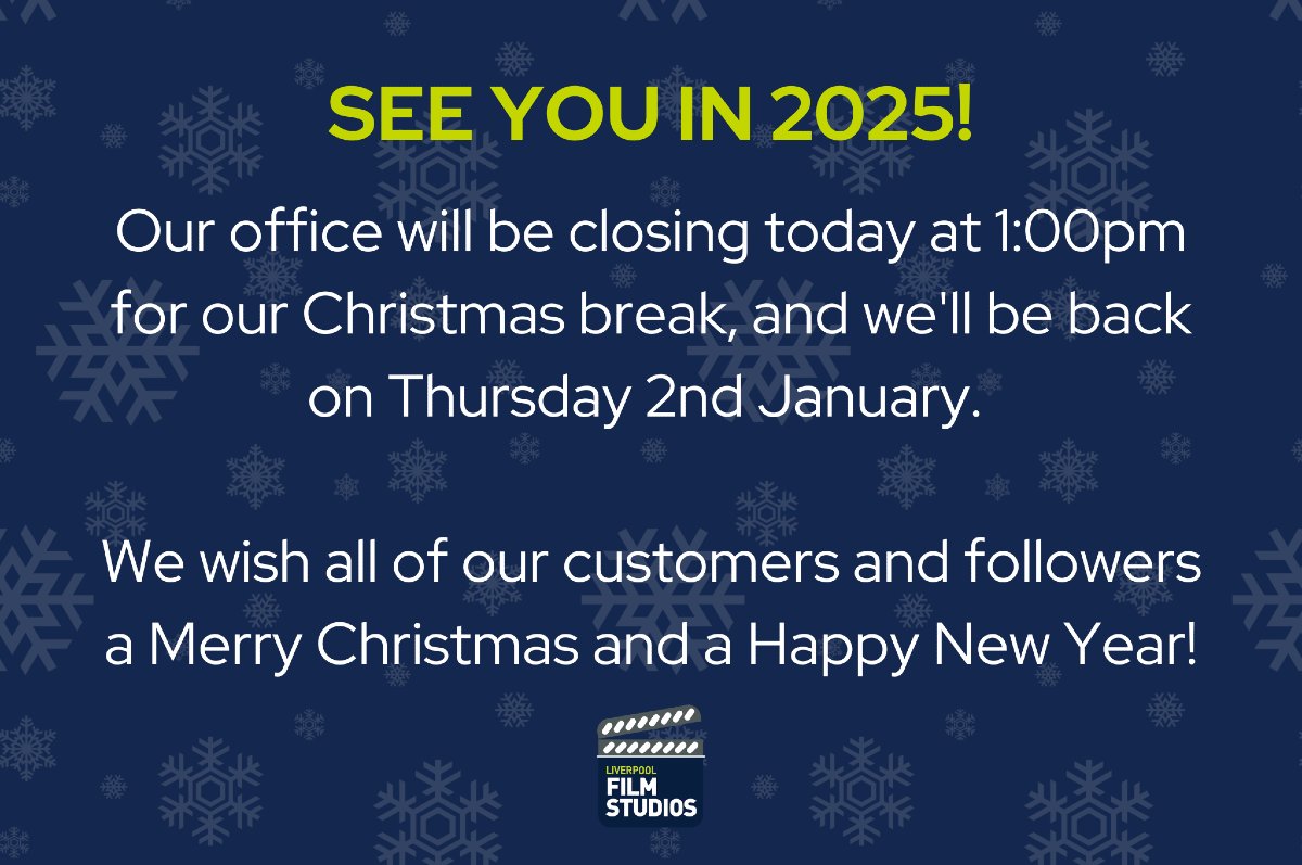 Our office will be closing today at 1:00pm for our Christmas break, and we'll be back on Thursday 2nd January.

We wish all of our customers and followers a Merry Christmas and a Happy New Year!

See you in 2025 👋