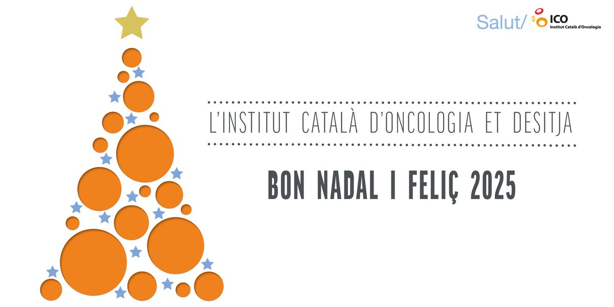 Des de l'<a href="/ICO_oncologia/">Institut Català d'Oncologia</a> us desitgem #BonNadal i molt bona entrada d'any.
Que gaudiu de les festes al costat dels què estimeu.
I molta força i salut per al 2025!